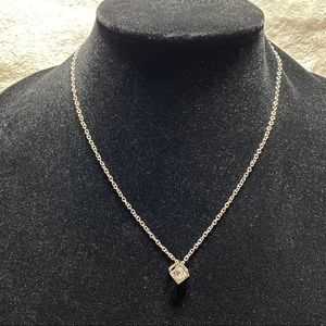 18” Silver Box Cage with Clear Crystal Element